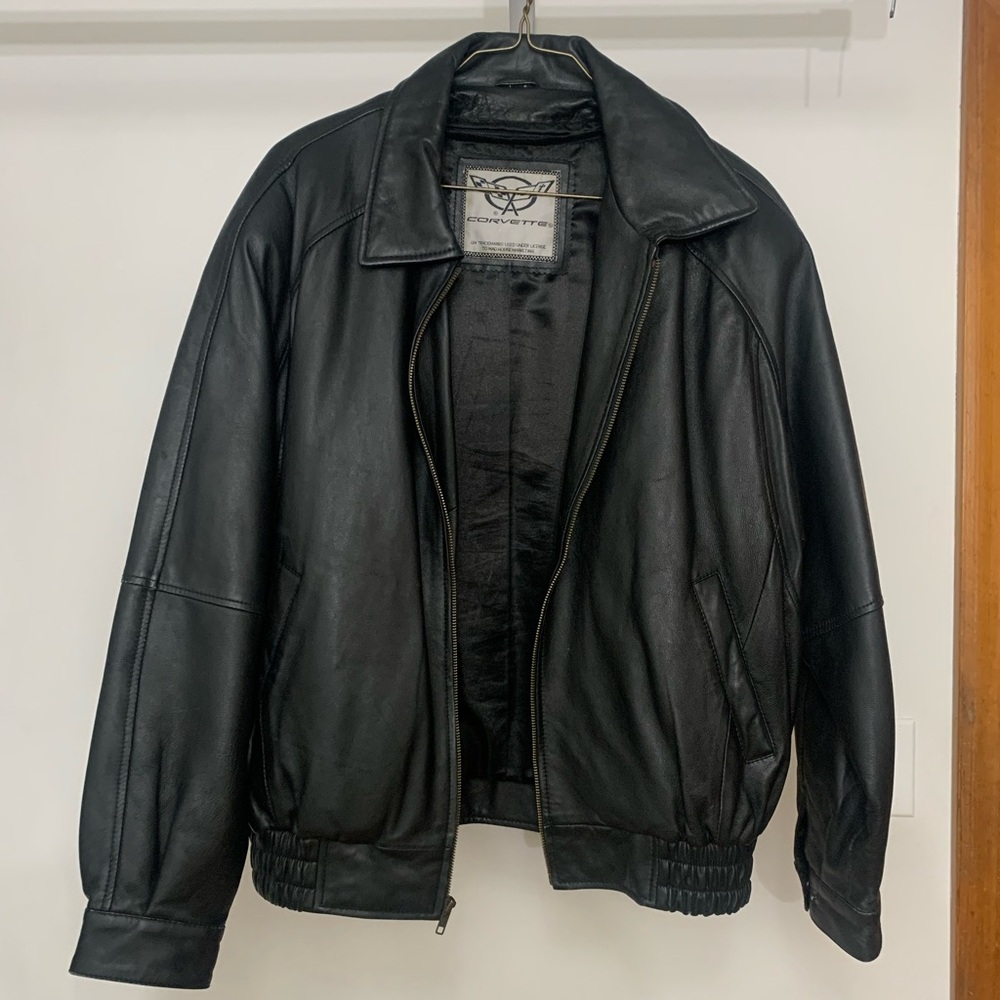 Corvette brand men’s leather jacket Sz L